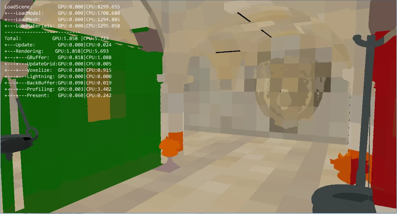 Voxelization using the GPU hardware rasterizer